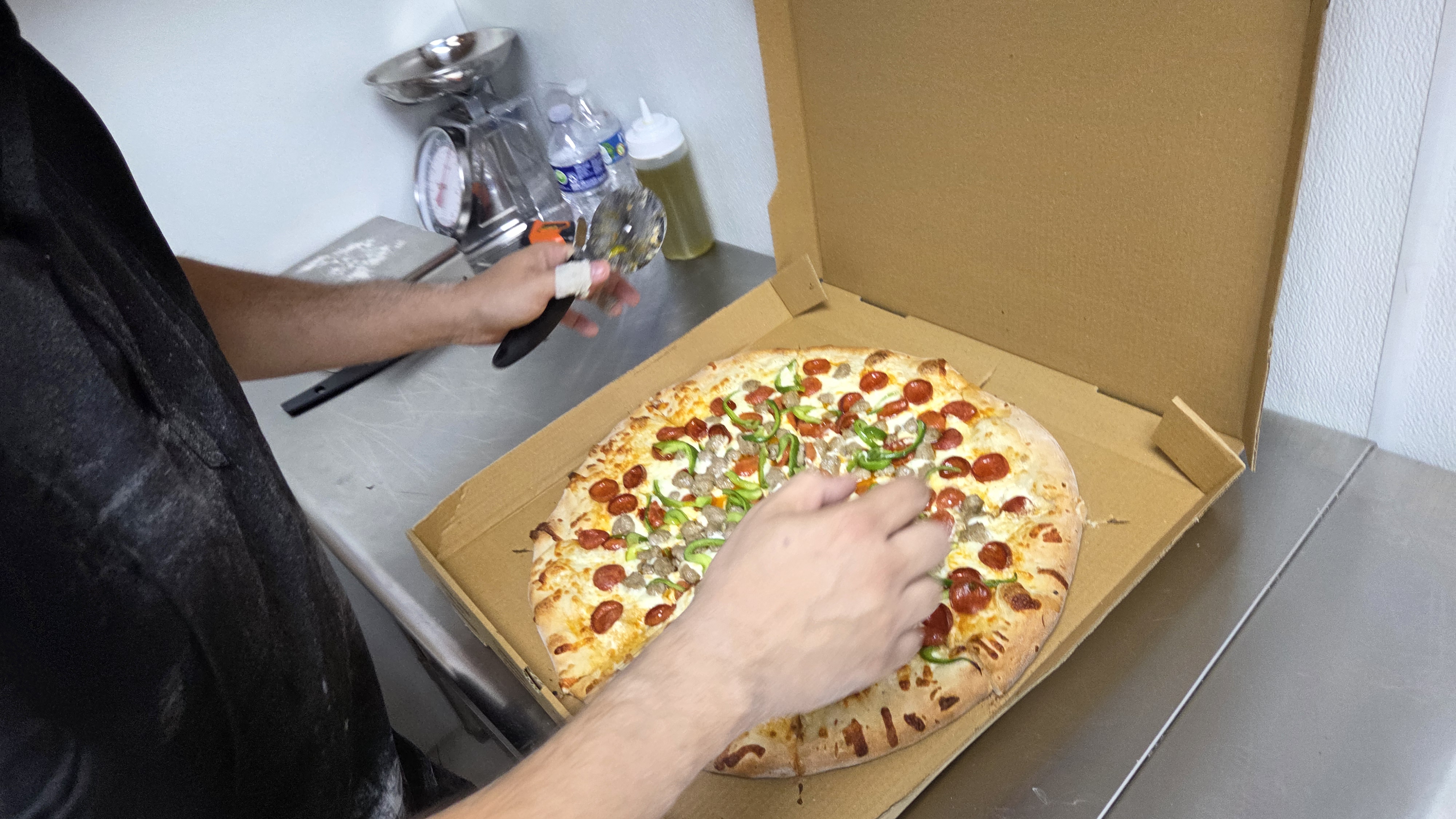 Making pizza